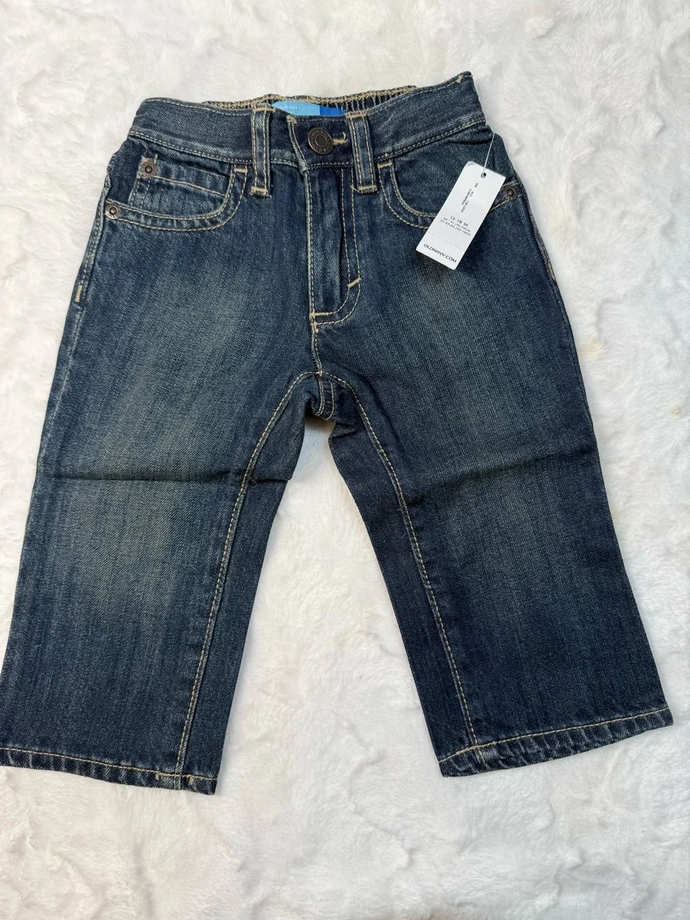 Old Navy Kids Dark Blue Denim Jeans - Straight Leg